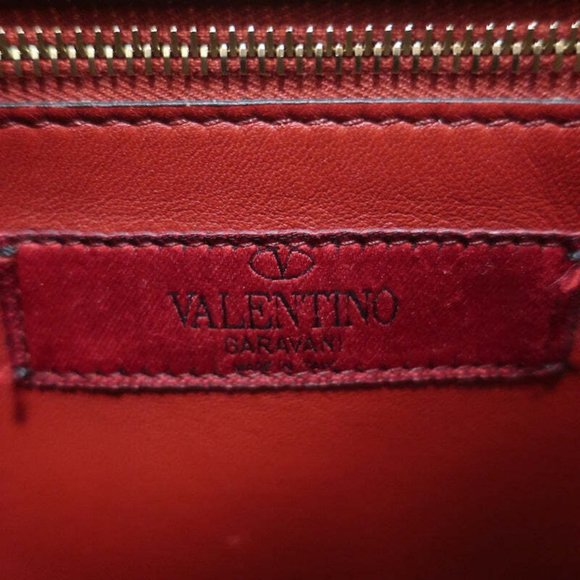 Valentino Large Rockstud Spike Chain Strap Bag Poudre Leather - Picture 11 of 11